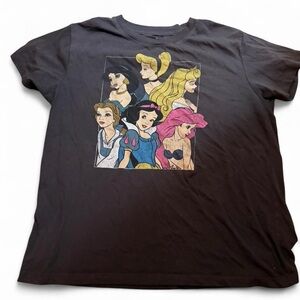 Disney Princess Charcoal Tee with Vibrant Graphics